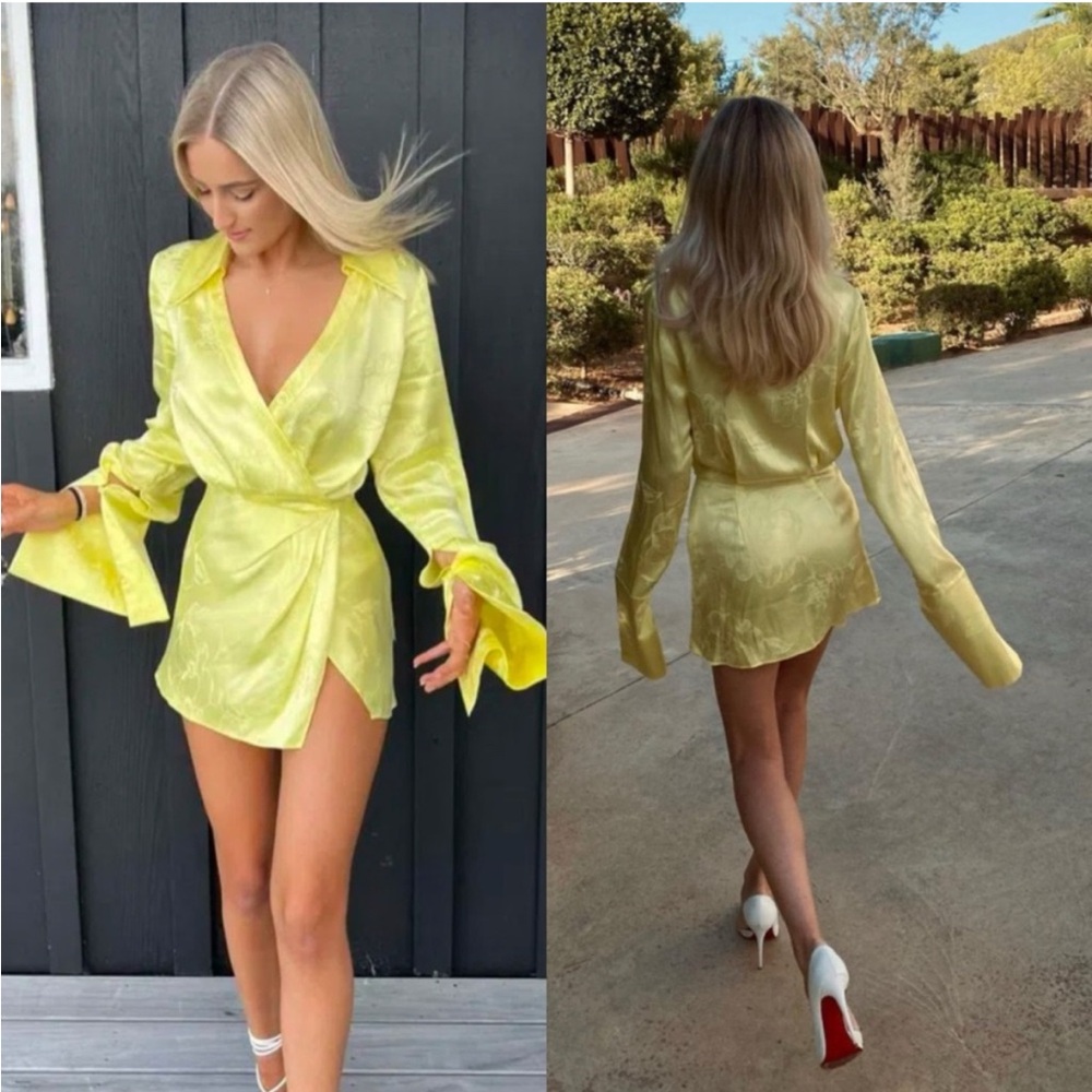 Rat & Boa Yellow Mini Dress